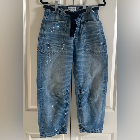 Free People We The Free Moxie Low Slung Pull Jeans - Picture 4 of 5